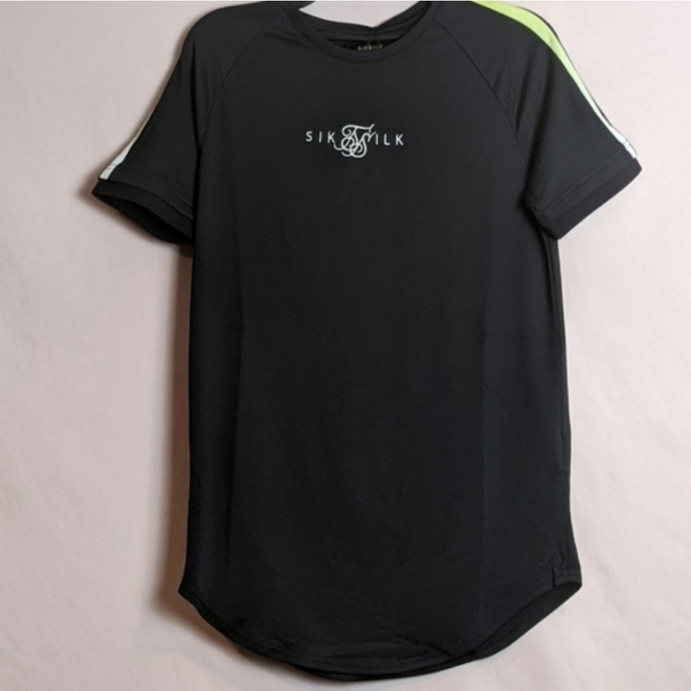 SikSilk Short Sleeve Legacy Fade Tech Workout Tee size Small